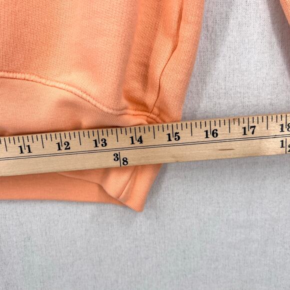 COTTON CITIZEN Milan Cropped Long Sleeve Sweatshirt Womens XS Melon Orange Mock - Picture 15 of 16